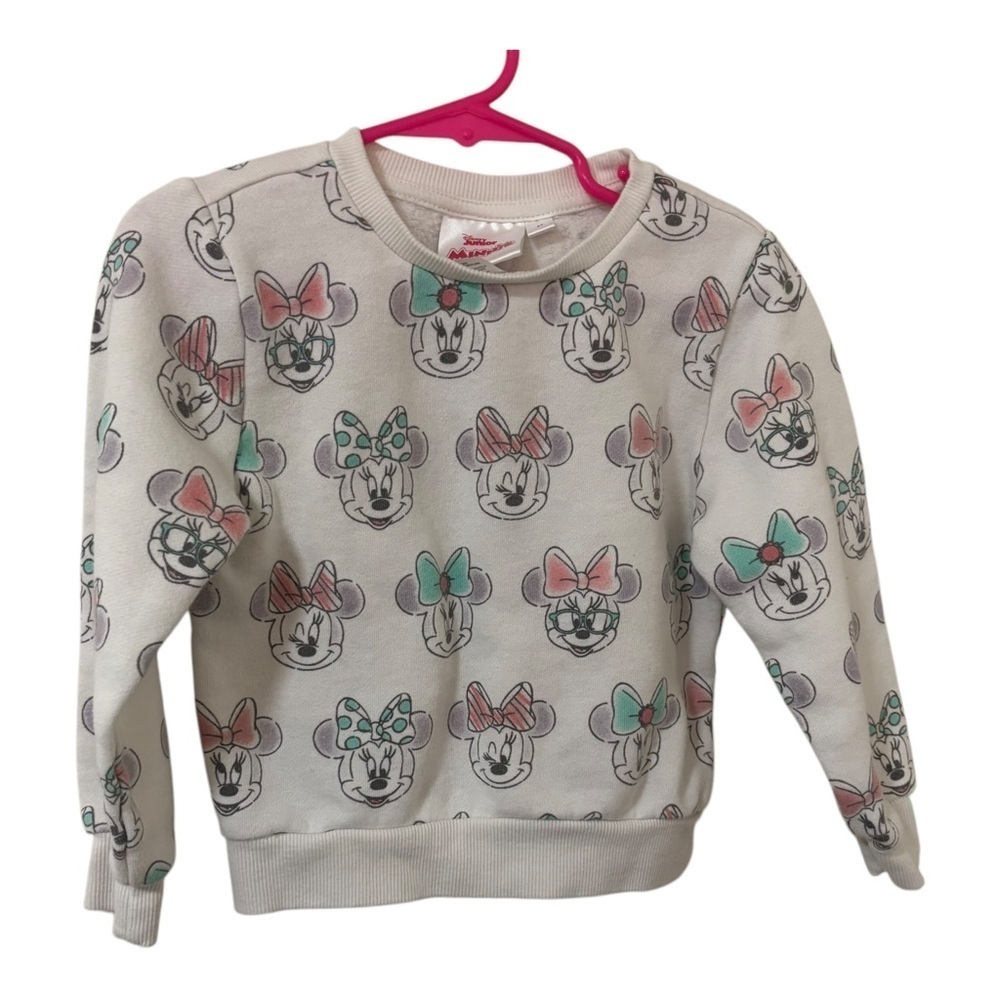 3/$15 Disney Kids Minnie Mouse Sweatshirt - White size 4T